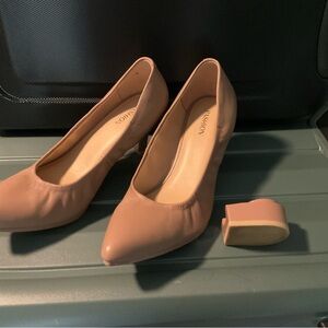 Pashion Footwear Tan Convertible Heels